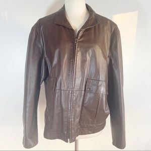 VTG 70s genuine leather bomber jacket by Remy